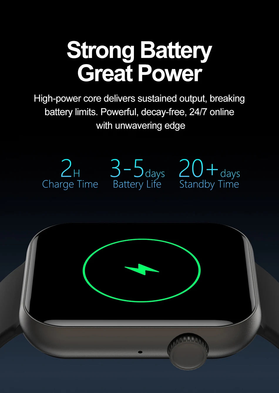 EDONA Smartwatch – 1.9" HD, Bluetooth, IP68