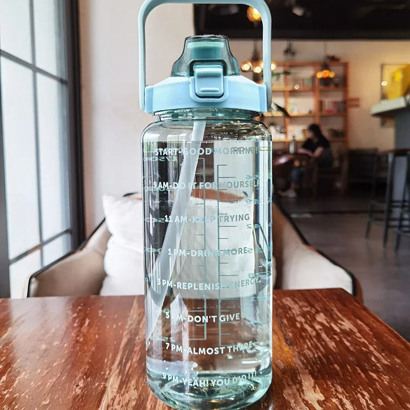 Motivational Water Bottle – with Straw