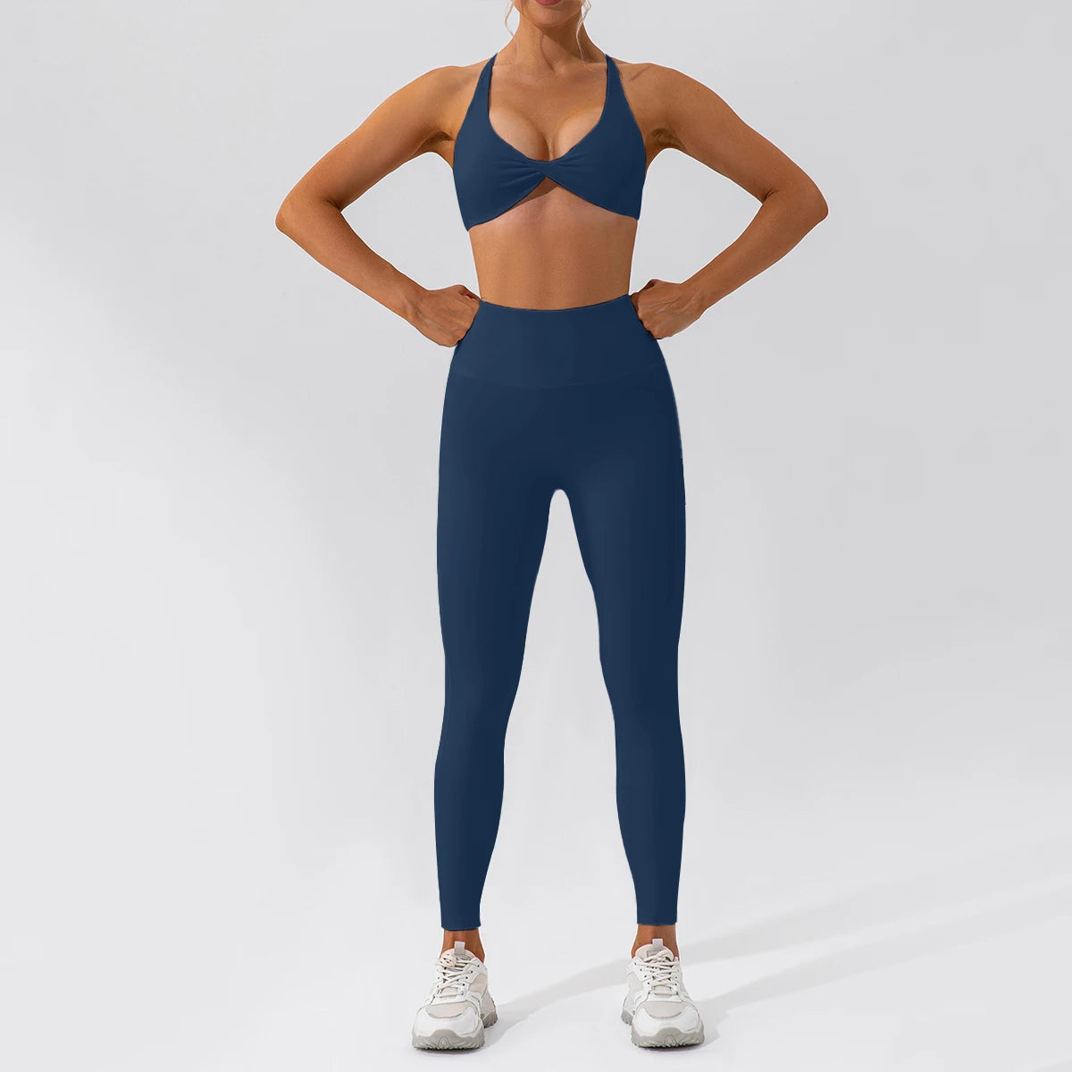 Summer 2-Piece Yoga Set – Women‘s Quick Dry Gym Tracksuit, High Waist Leggings + Top