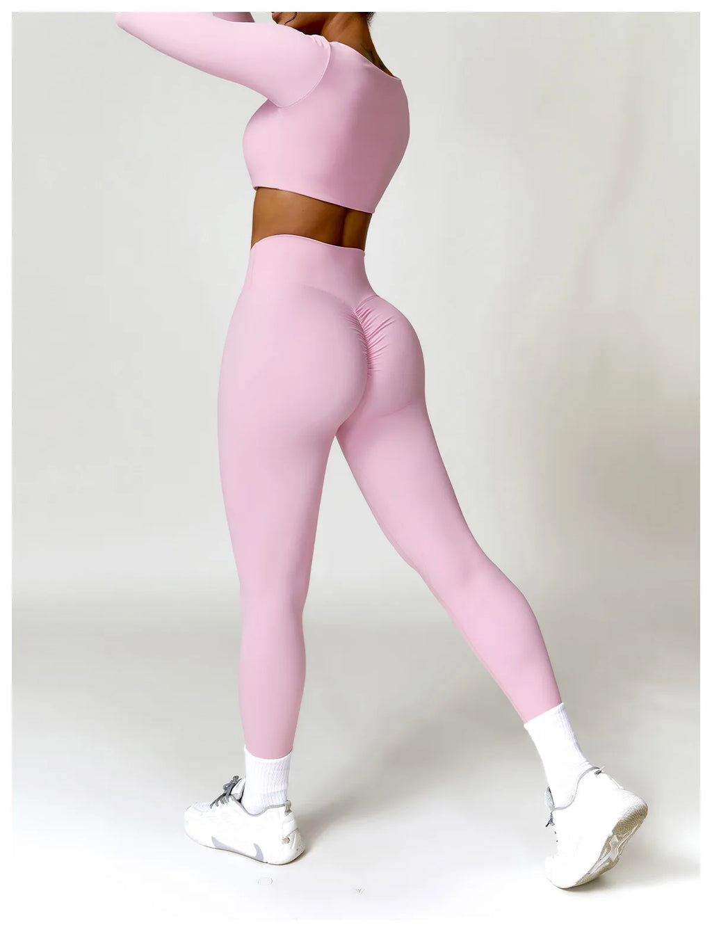 Summer 2-Piece Yoga Set – Women‘s Quick Dry Gym Tracksuit, High Waist Leggings + Top