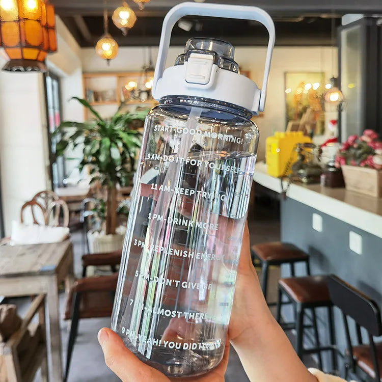 Motivational Water Bottle – with Straw