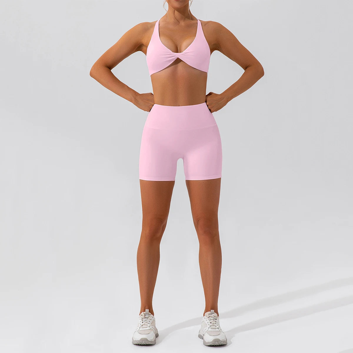 Summer 2-Piece Yoga Set – Women‘s Quick Dry Gym Tracksuit, High Waist Leggings + Top