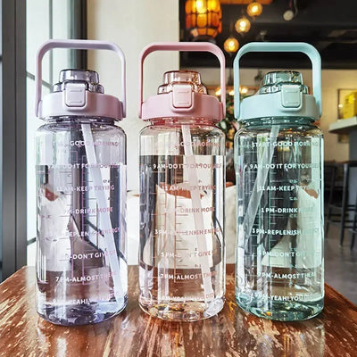 Motivational Water Bottle – with Straw