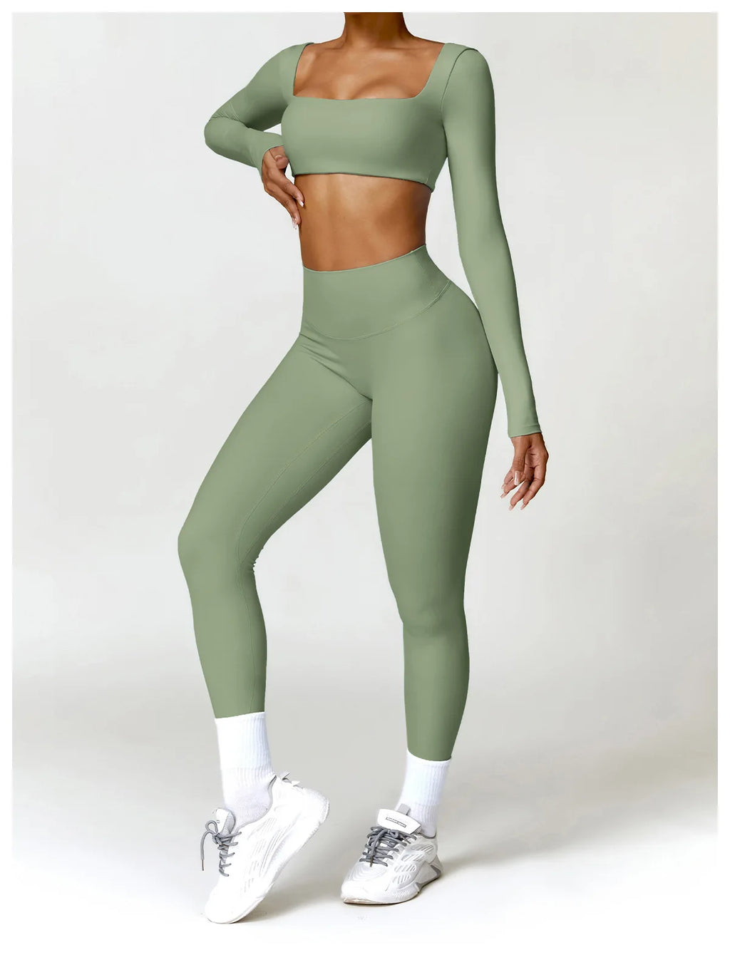 Summer 2-Piece Yoga Set – Women‘s Quick Dry Gym Tracksuit, High Waist Leggings + Top