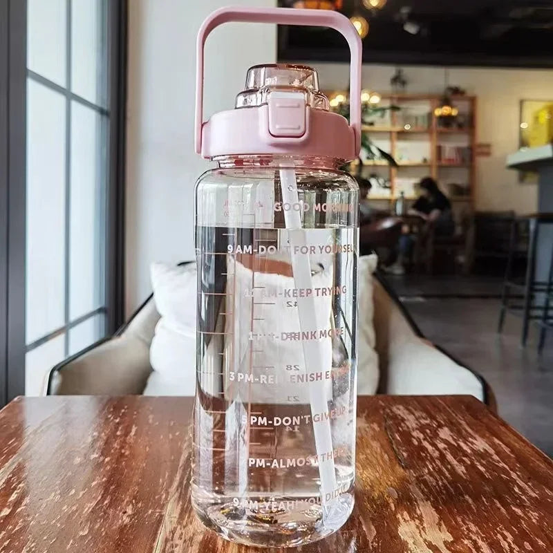 Motivational Water Bottle – with Straw