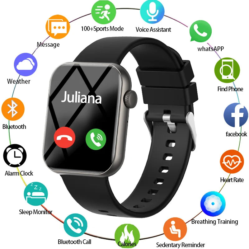 EDONA Smartwatch – 1.9" HD, Bluetooth, IP68