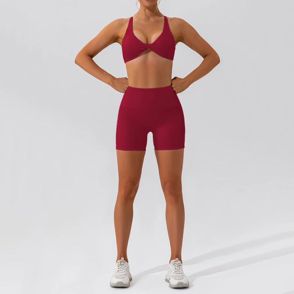 Summer 2-Piece Yoga Set – Women‘s Quick Dry Gym Tracksuit, High Waist Leggings + Top