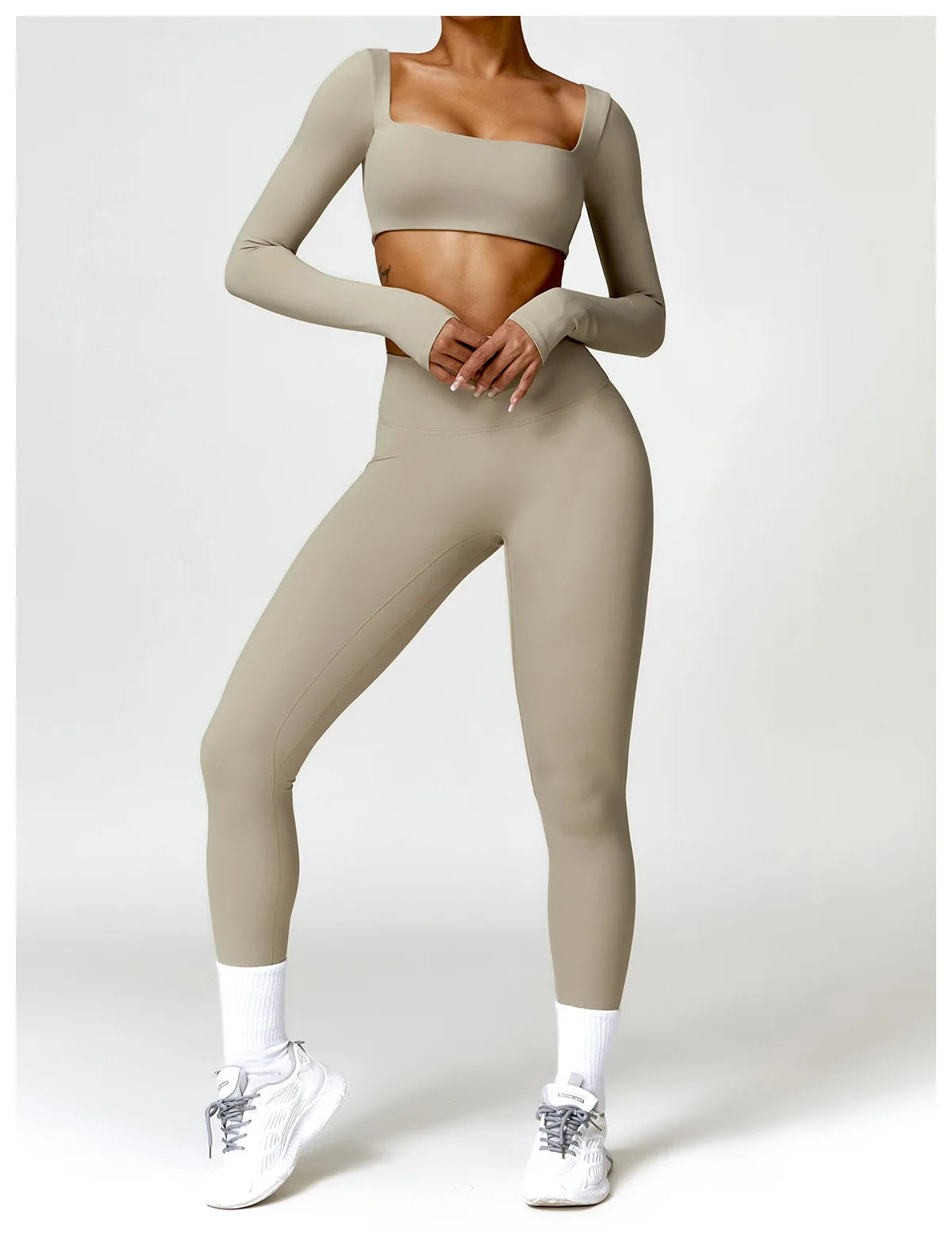 Summer 2-Piece Yoga Set – Women‘s Quick Dry Gym Tracksuit, High Waist Leggings + Top