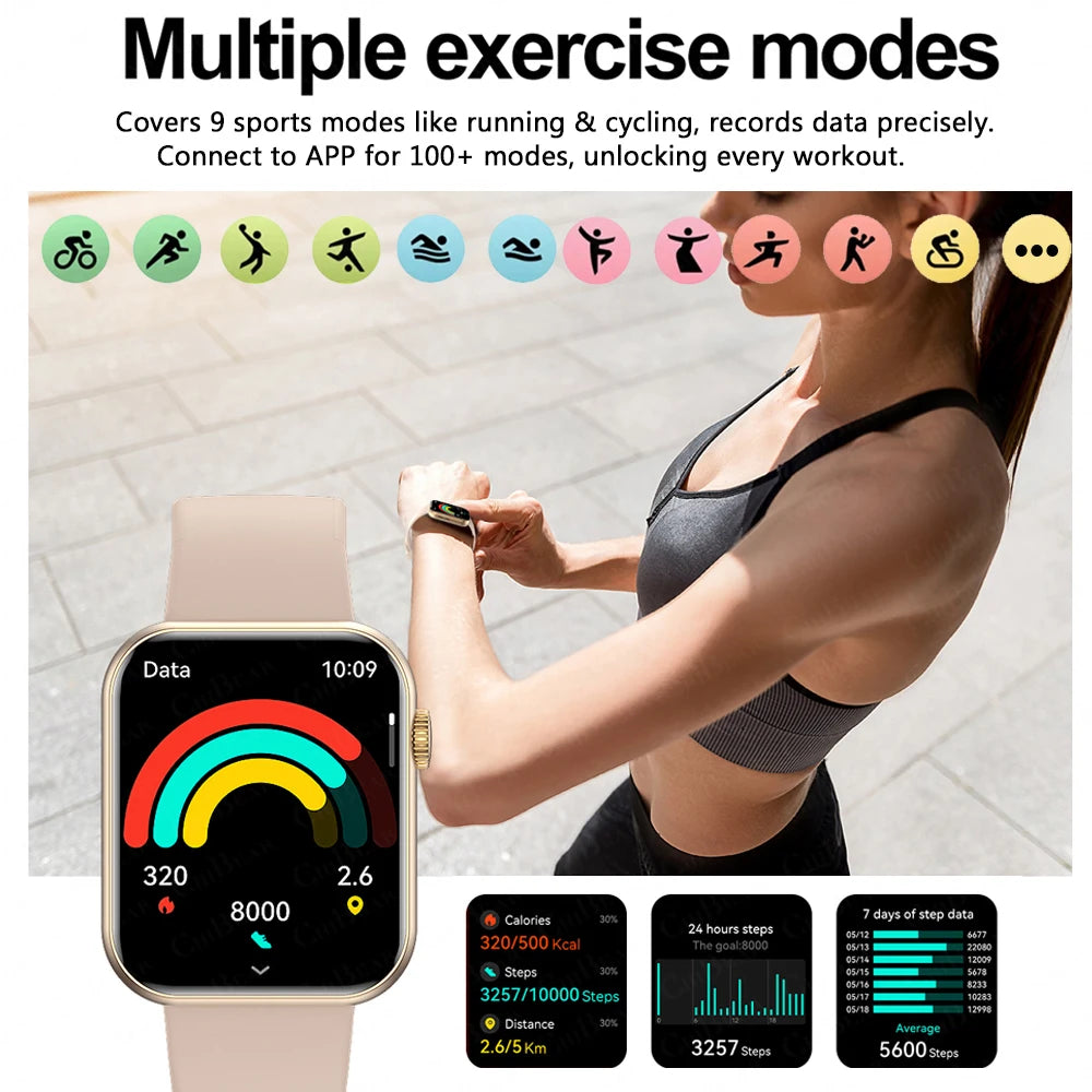 EDONA Smartwatch – 1.9" HD, Bluetooth, IP68