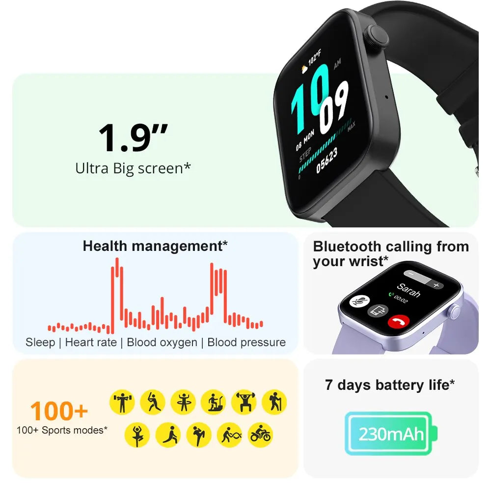 COLMI P71 Smartwatch – 1.9" HD, Bluetooth, IP68
