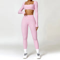 Summer 2-Piece Yoga Set – Women‘s Quick Dry Gym Tracksuit, High Waist Leggings + Top