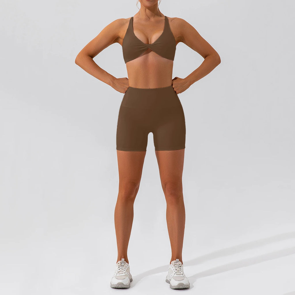 Summer 2-Piece Yoga Set – Women‘s Quick Dry Gym Tracksuit, High Waist Leggings + Top