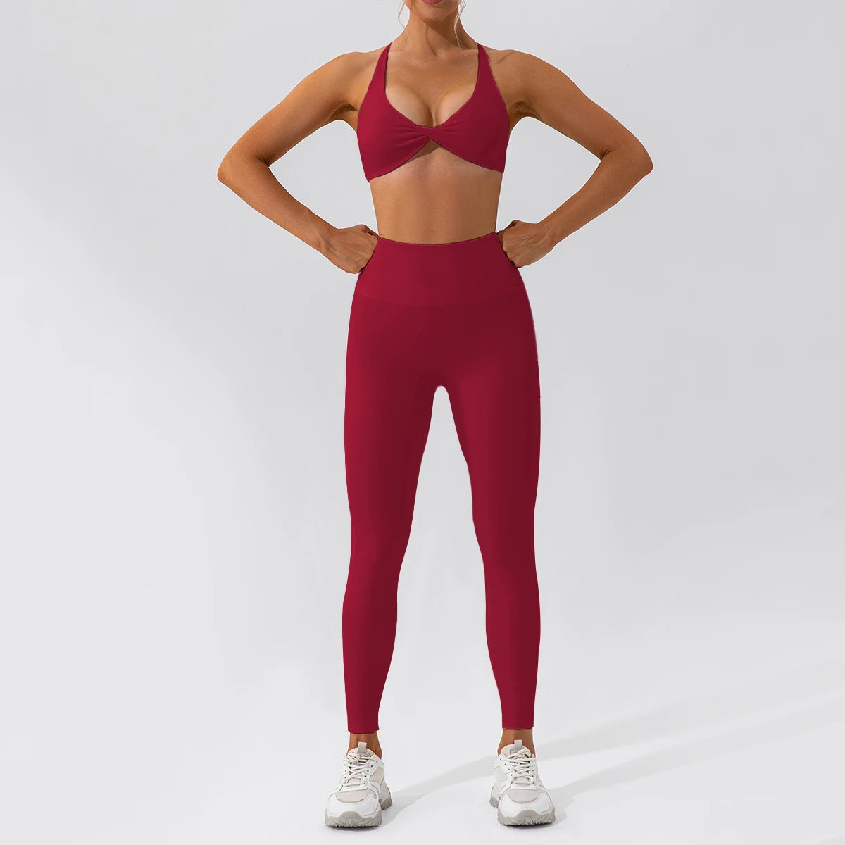 Summer 2-Piece Yoga Set – Women‘s Quick Dry Gym Tracksuit, High Waist Leggings + Top