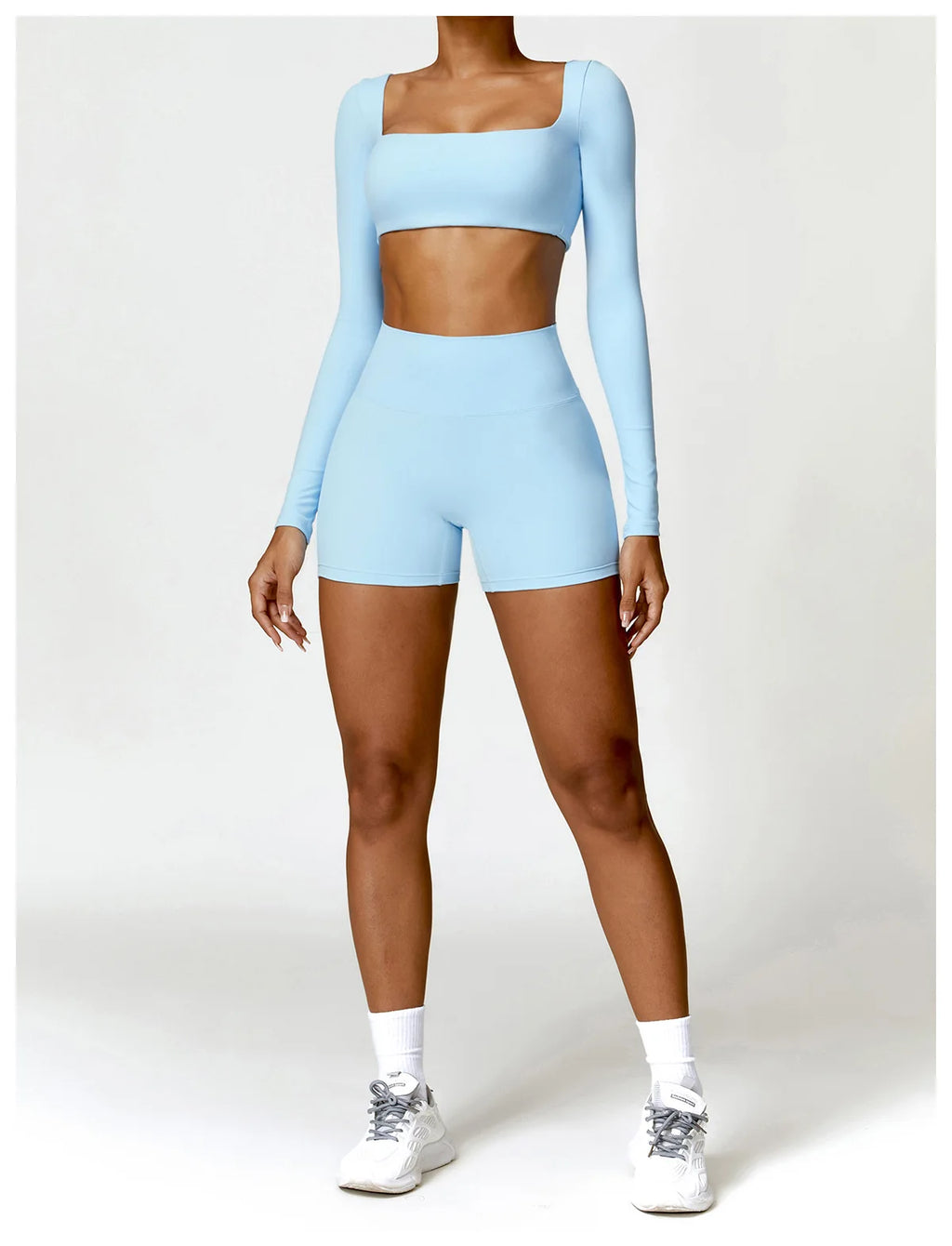 Summer 2-Piece Yoga Set – Women‘s Quick Dry Gym Tracksuit, High Waist Leggings + Top