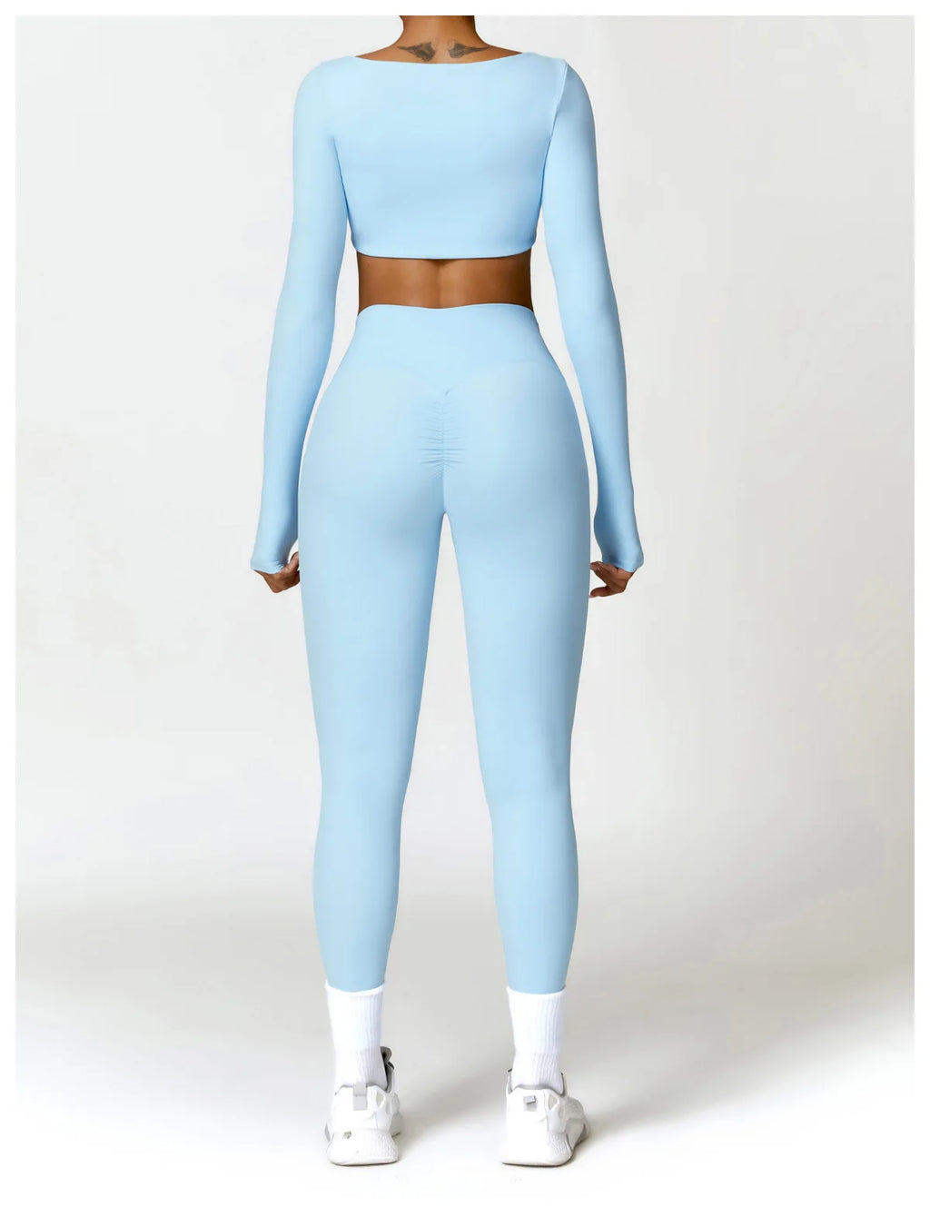 Summer 2-Piece Yoga Set – Women‘s Quick Dry Gym Tracksuit, High Waist Leggings + Top