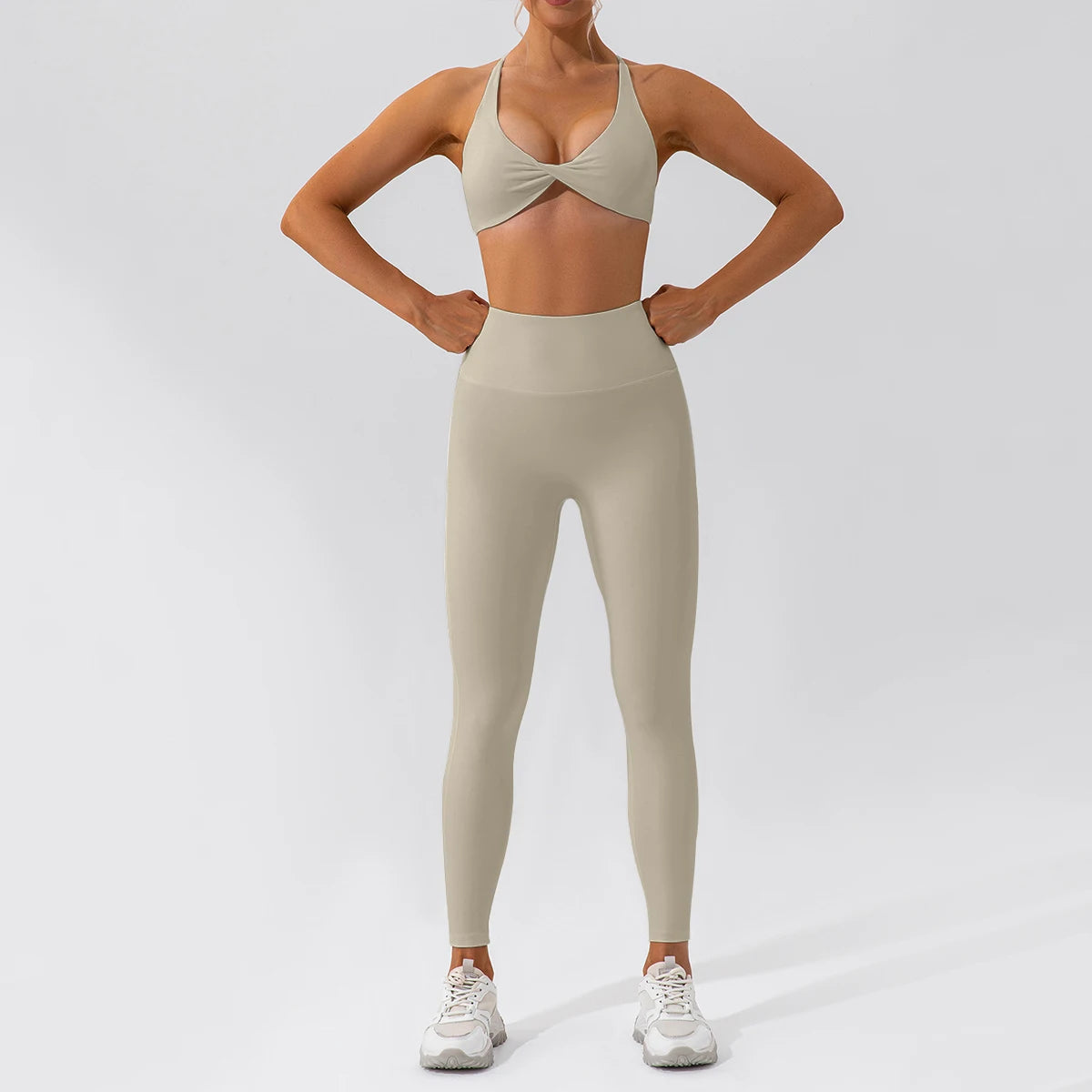 Summer 2-Piece Yoga Set – Women‘s Quick Dry Gym Tracksuit, High Waist Leggings + Top