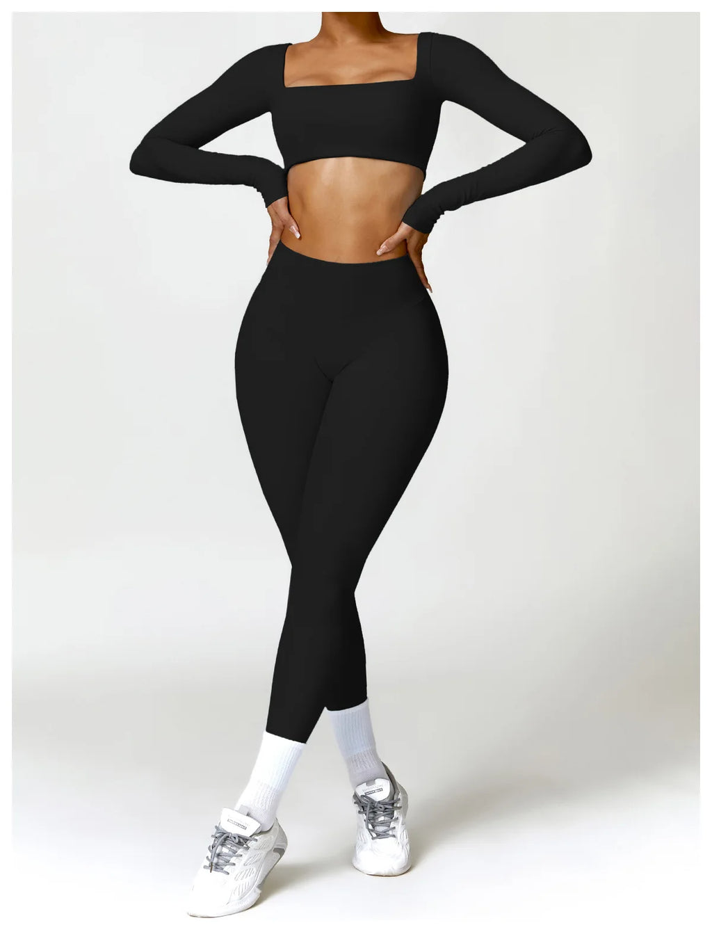 Summer 2-Piece Yoga Set – Women‘s Quick Dry Gym Tracksuit, High Waist Leggings + Top